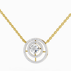 1.05 Carat Fashion Circle Pendant Necklace 14K