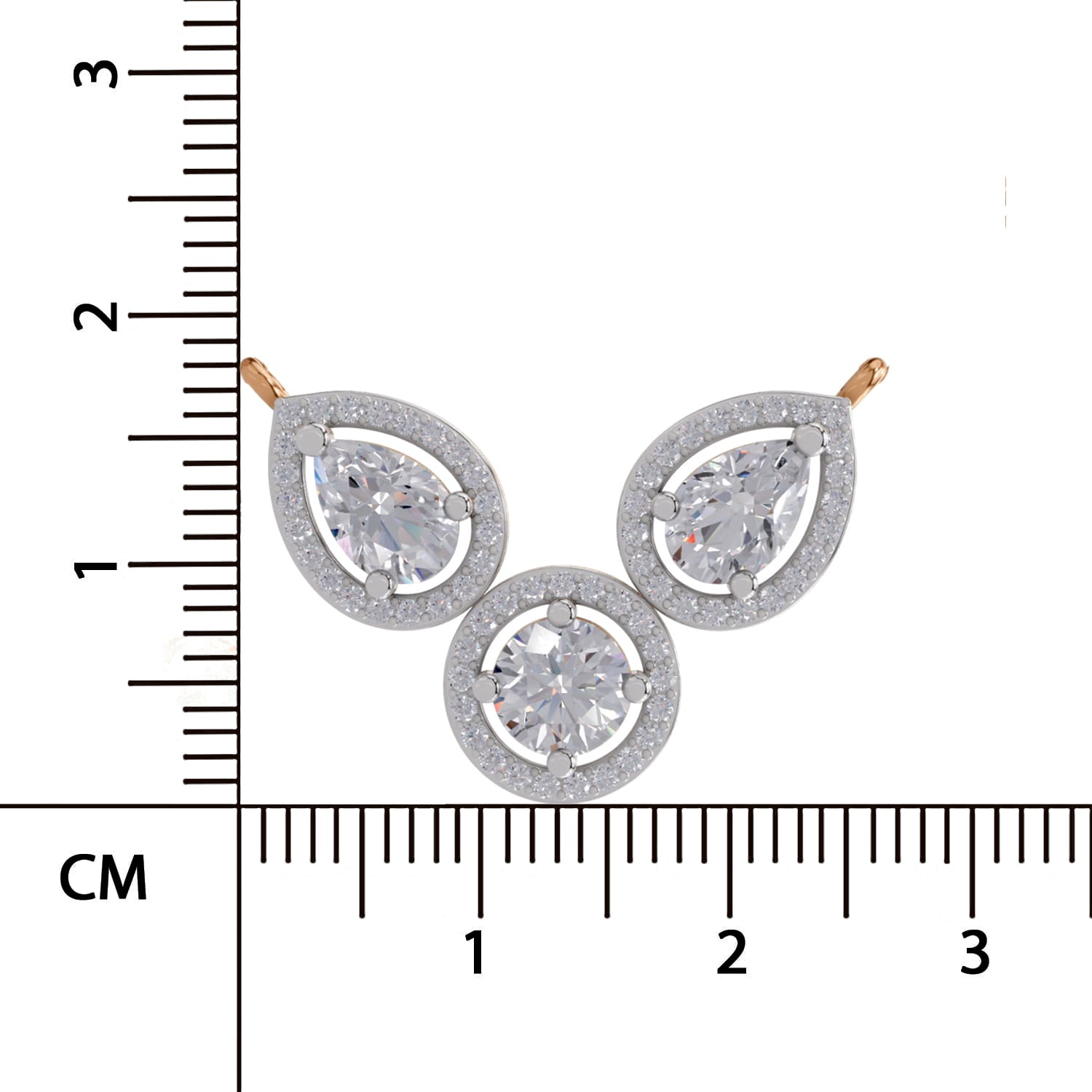 Celestial Pear Halo Diamond Necklace