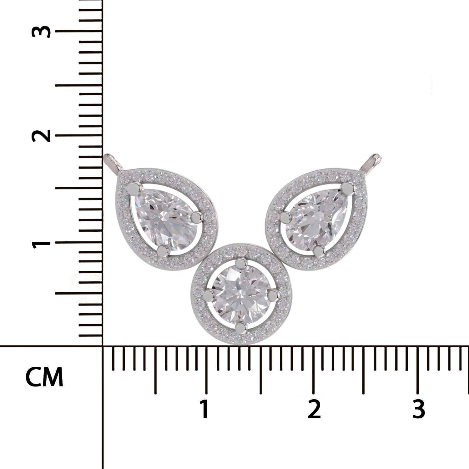 Celestial Pear Halo Diamond Necklace