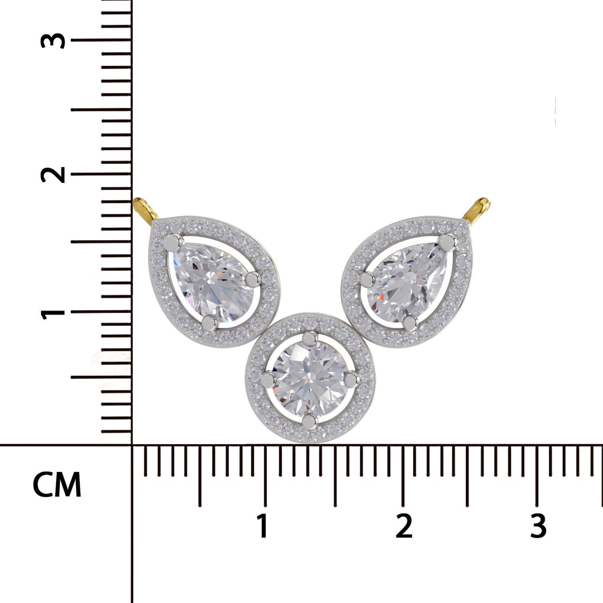 Celestial Pear Halo Diamond Necklace