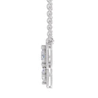 1.83 Carat Pear Halo Diamond Necklace 14K - White Gold