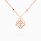 0.94 Carat Pear Fashion Pendant Necklace 14K - Rose Gold