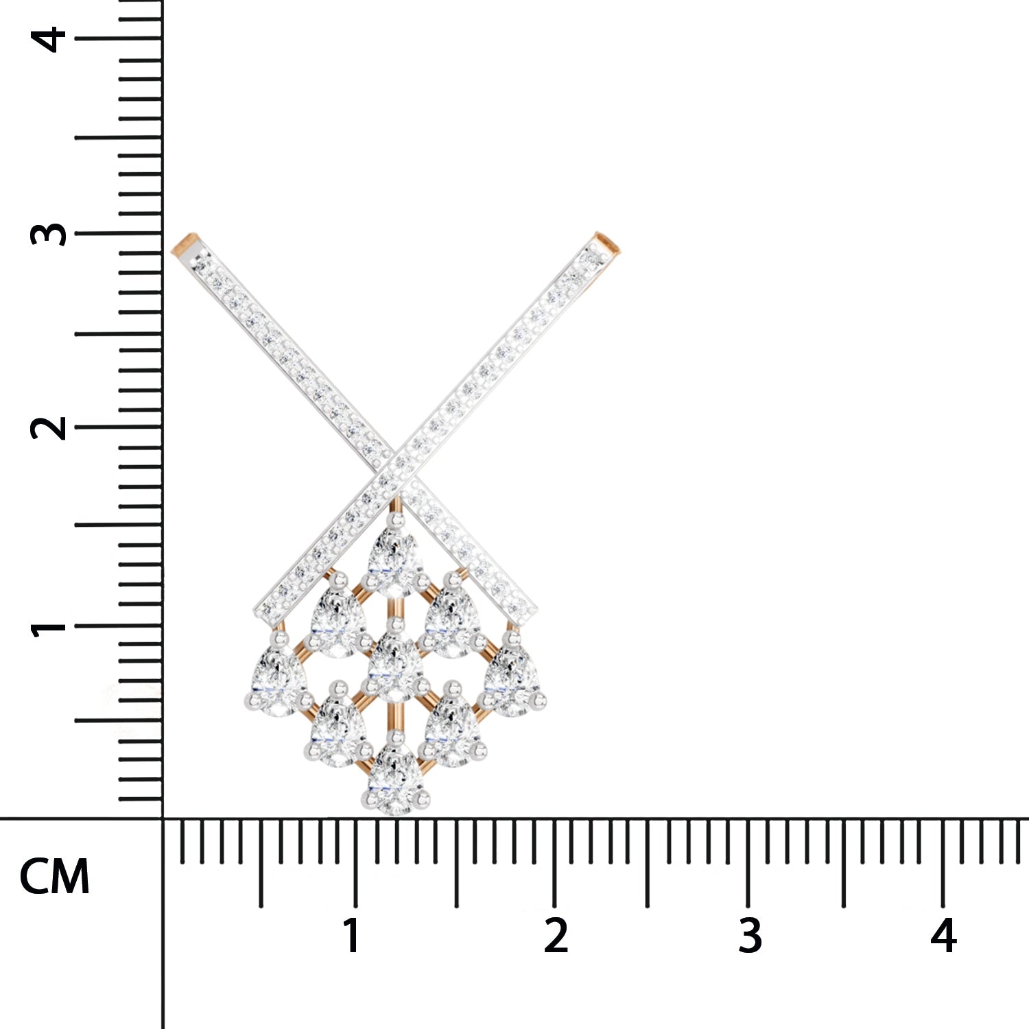 Sparkling Pear Diamond Necklace
