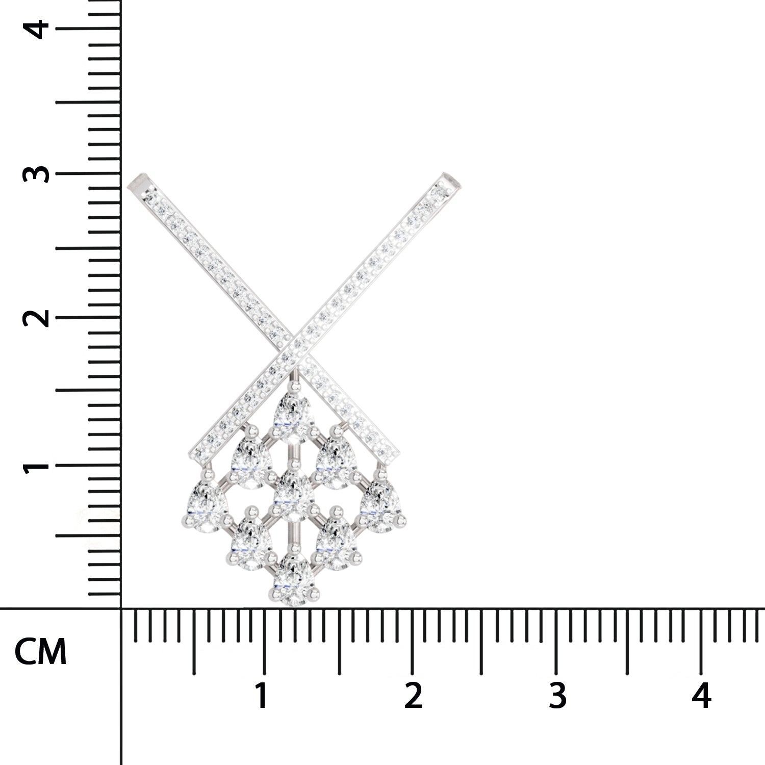 Sparkling Pear Diamond Necklace
