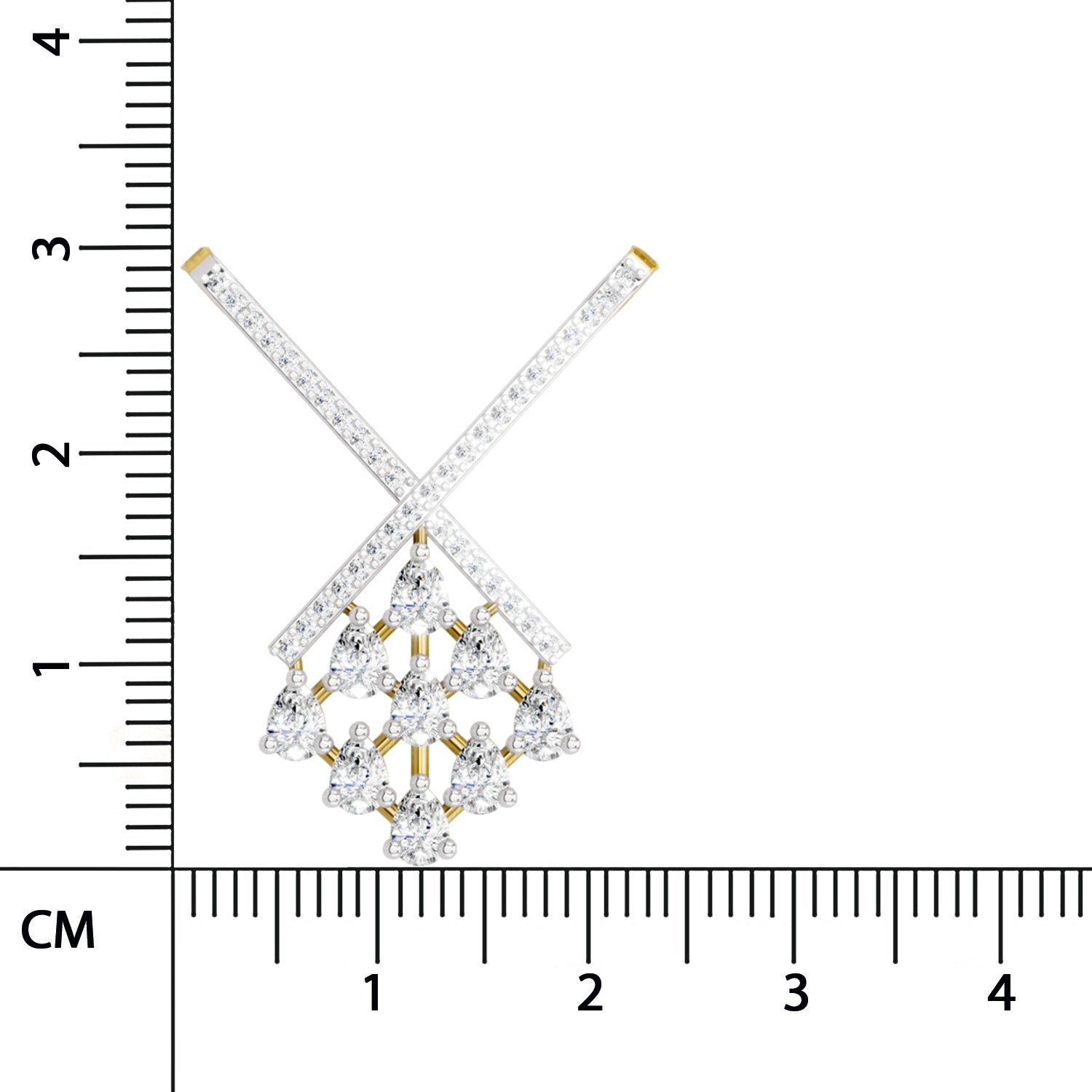 Sparkling Pear Diamond Necklace