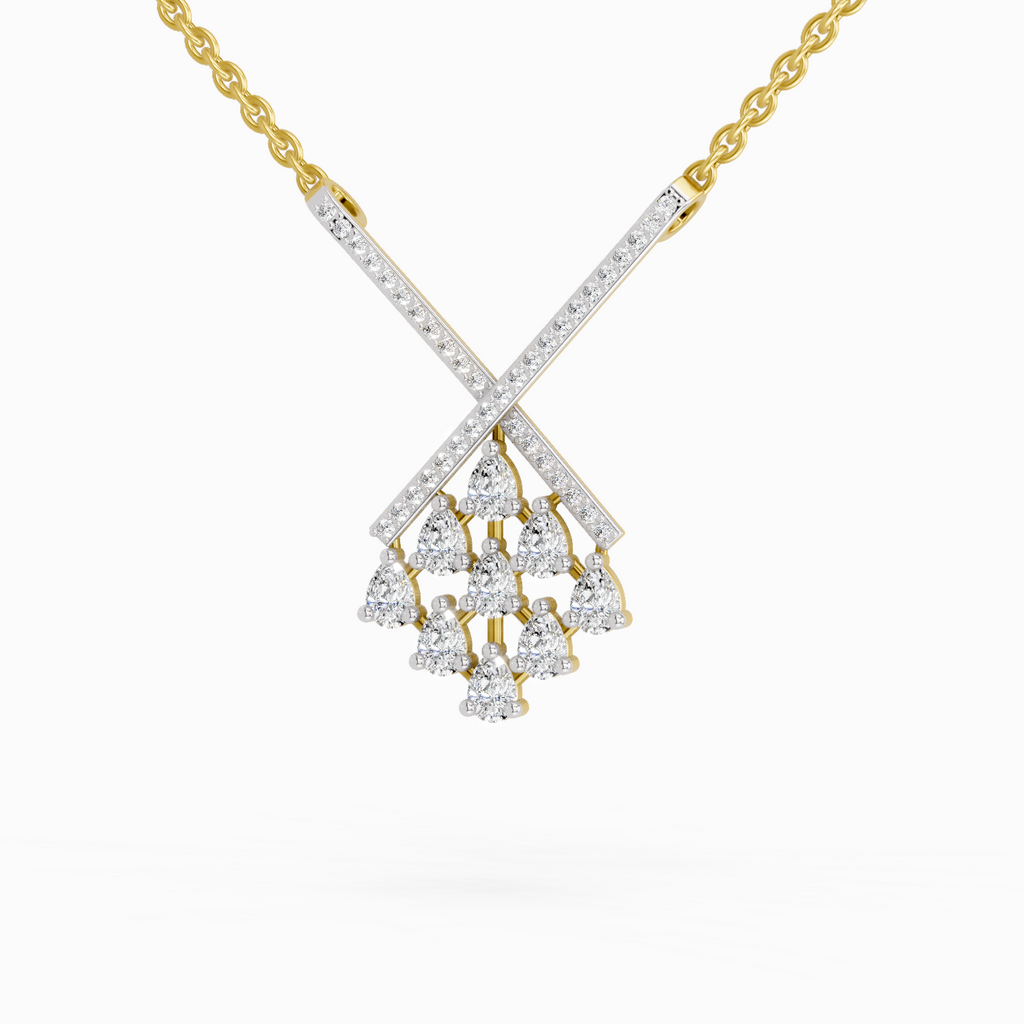 0.94 Carat Pear Fashion Pendant Necklace 14K