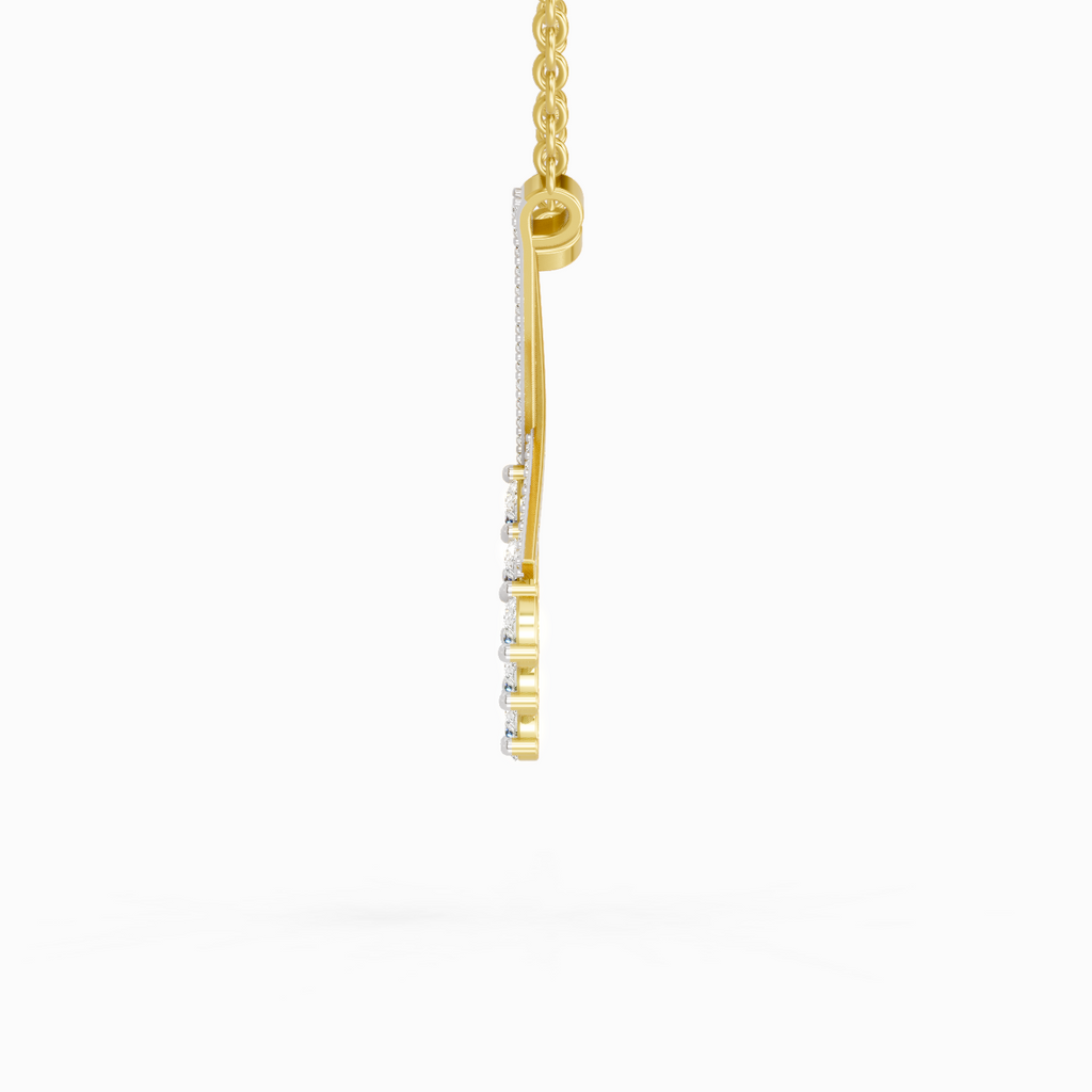 0.94 Carat Pear Fashion Pendant Necklace 14K