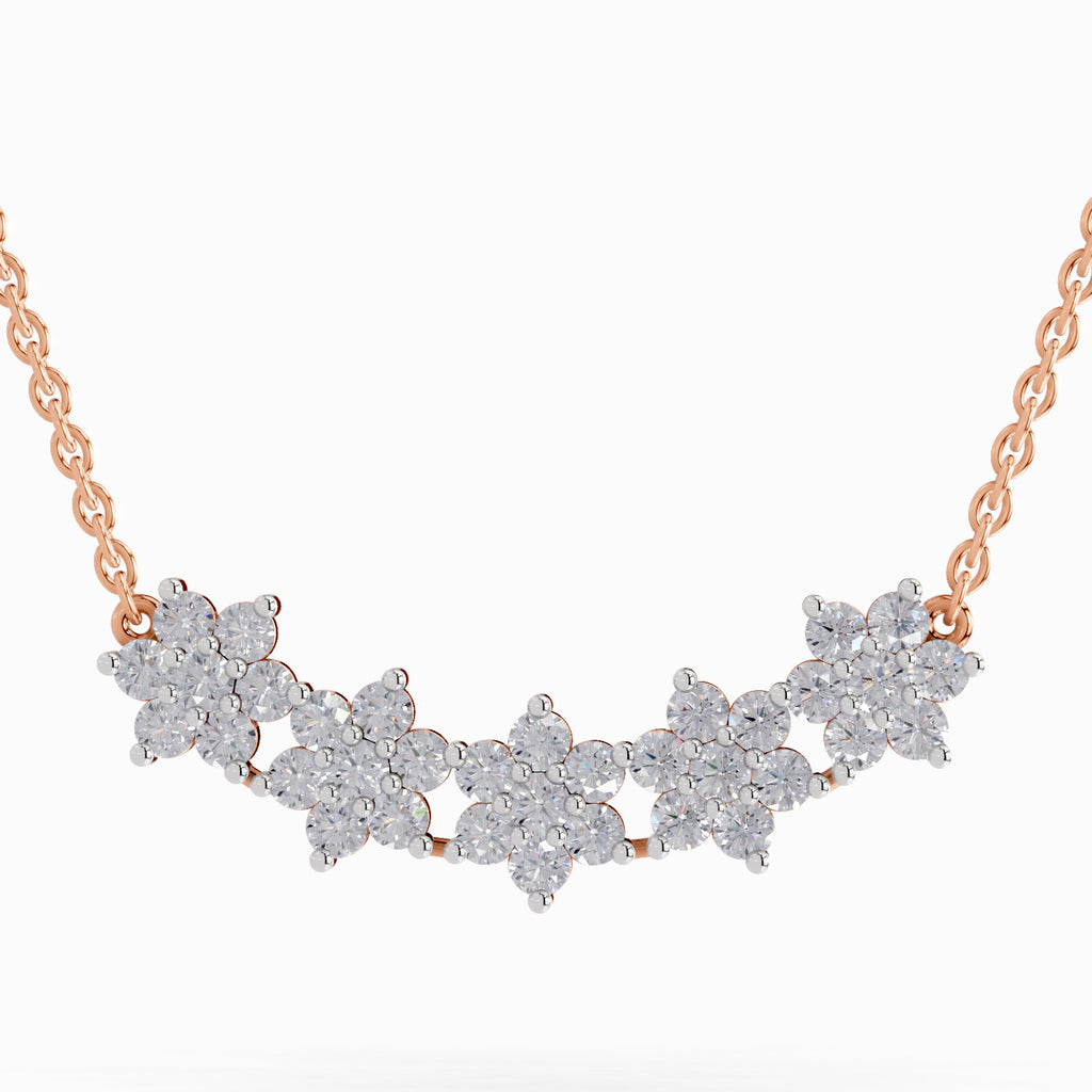 1.82 Carat Daisy Dreams Diamond Pendant Necklace 14K - Rose Gold