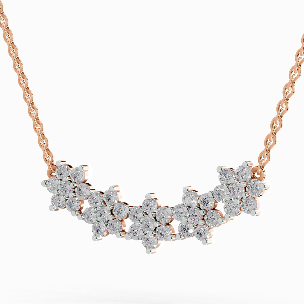 1.82 Carat Daisy Dreams Diamond Pendant Necklace 14K - Rose Gold