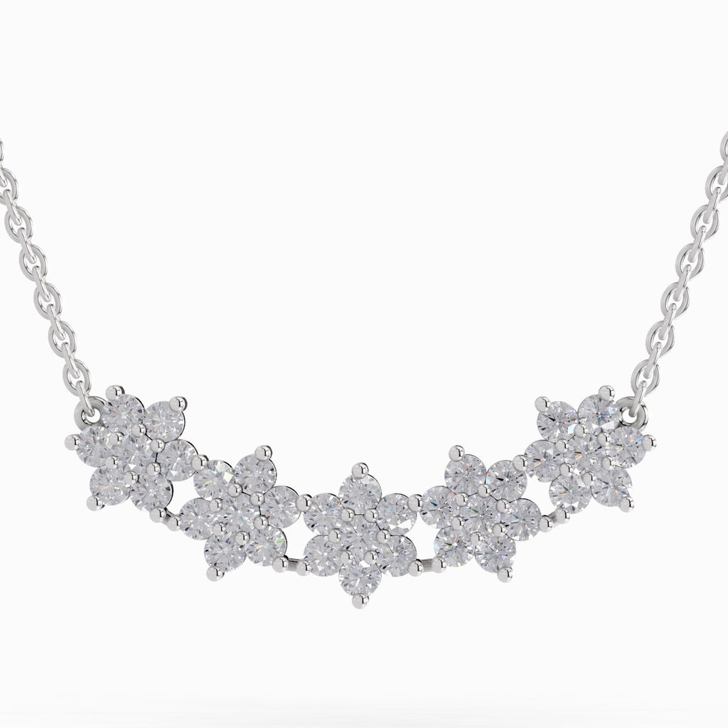1.82 Carat Daisy Dreams Diamond Pendant Necklace 14K - White Gold