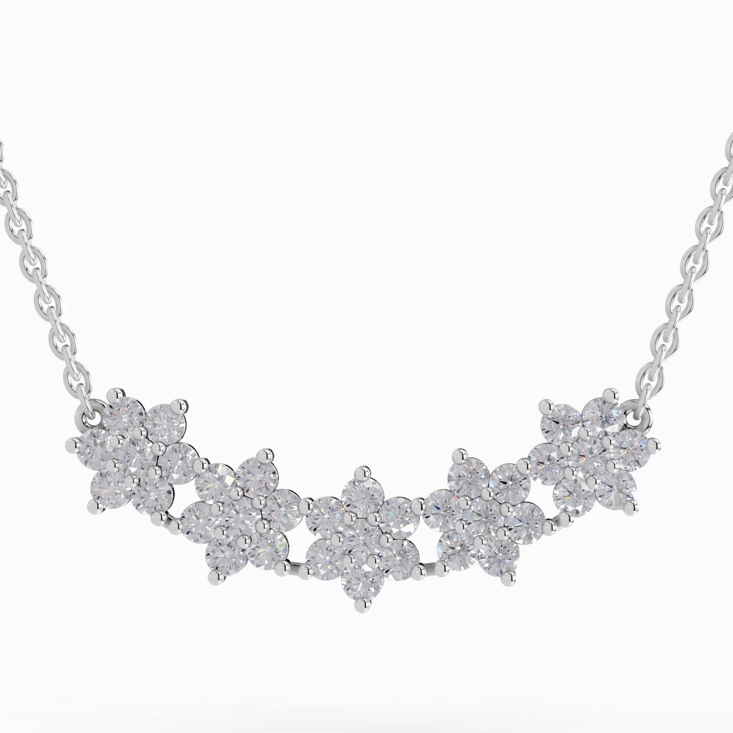 1.82 Carat Daisy Dreams Diamond Pendant Necklace 14K - White Gold