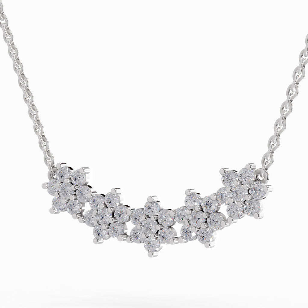 1.82 Carat Daisy Dreams Diamond Pendant Necklace 14K - White Gold