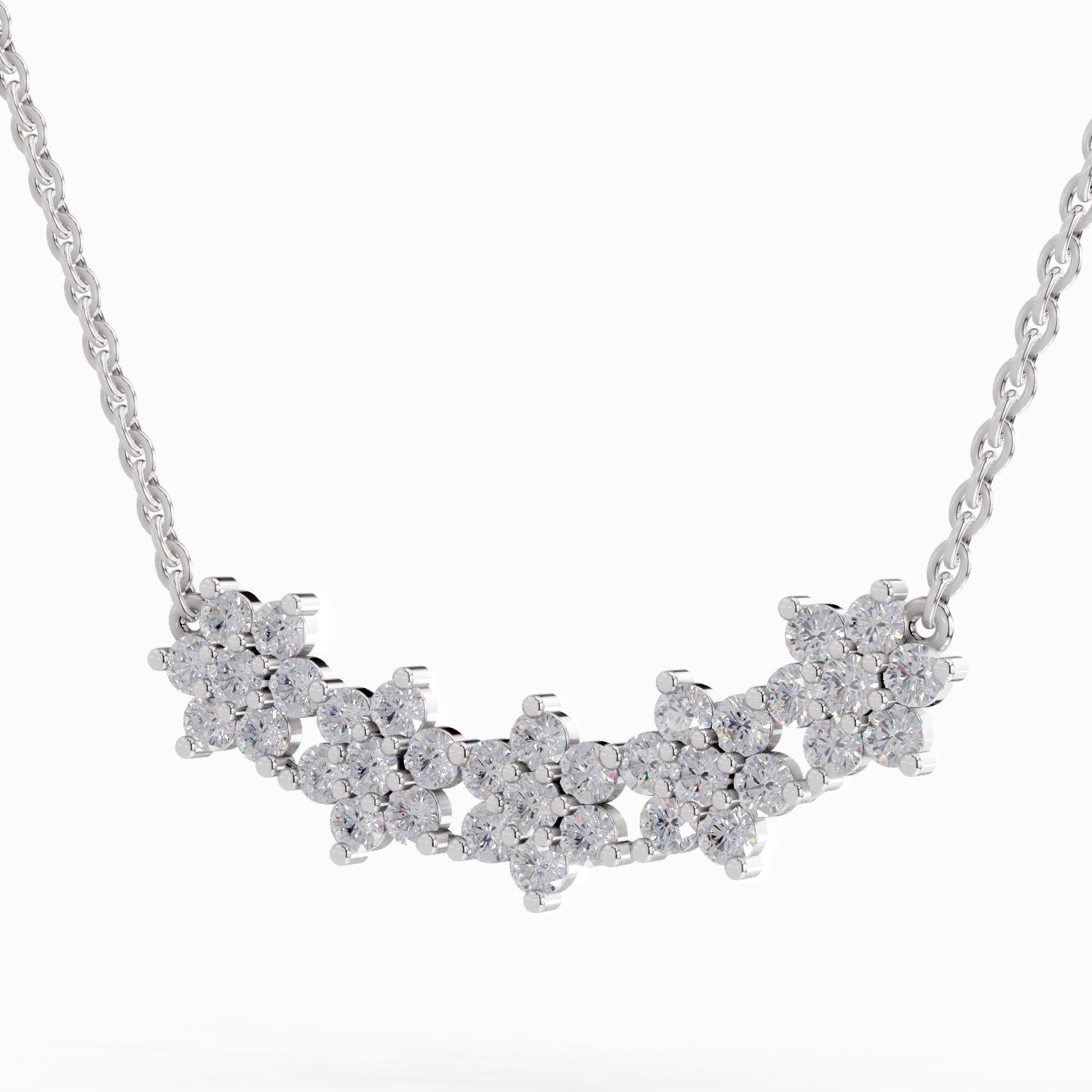 1.82 Carat Daisy Dreams Diamond Pendant Necklace 14K - White Gold