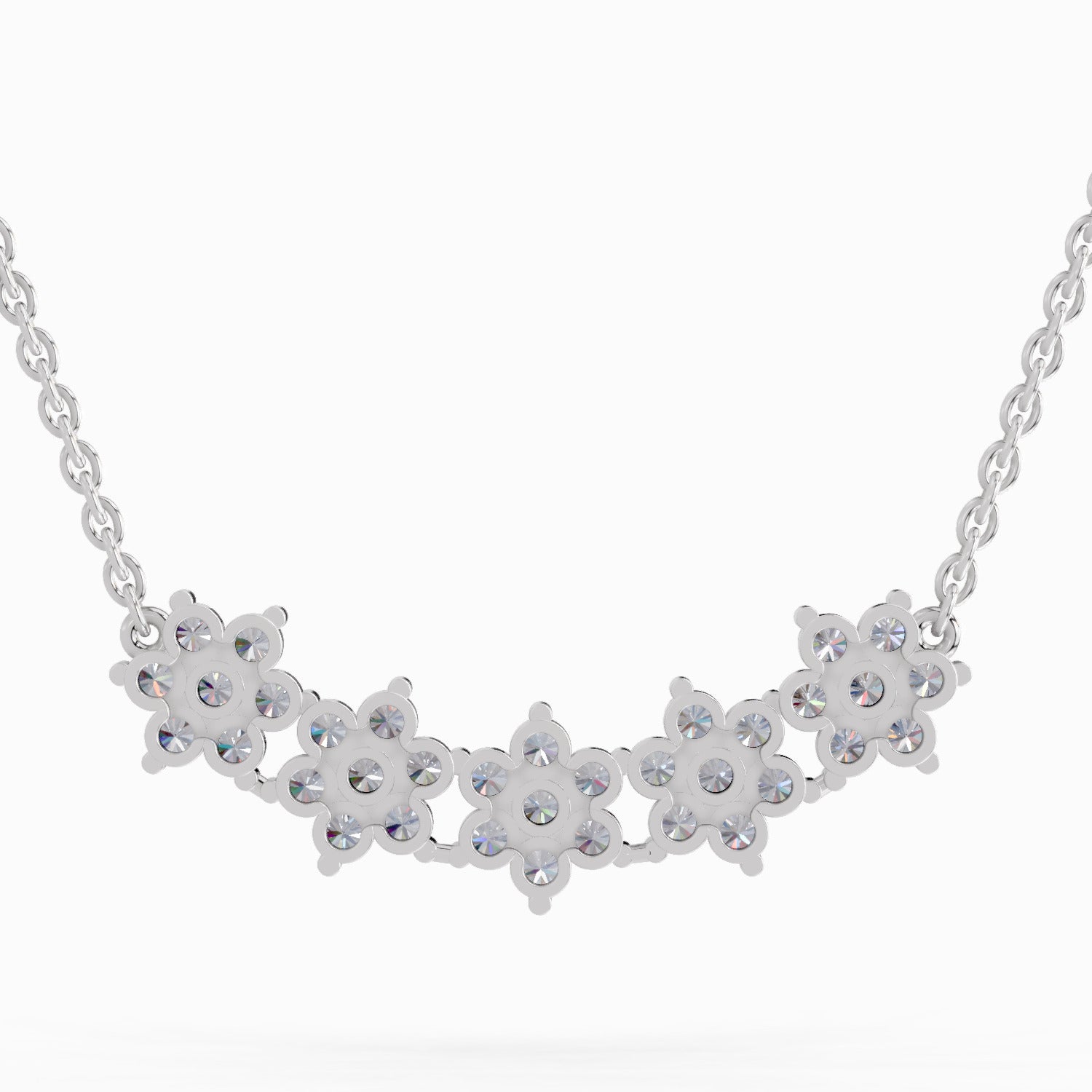 1.82 Carat Daisy Dreams Diamond Pendant Necklace 14K - White Gold