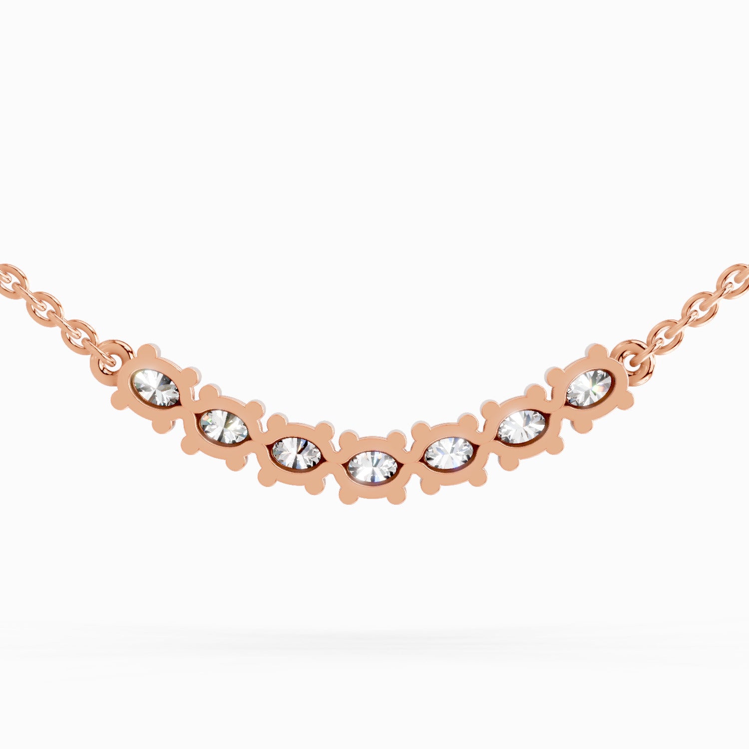 Luminous Oval Diamond Necklace