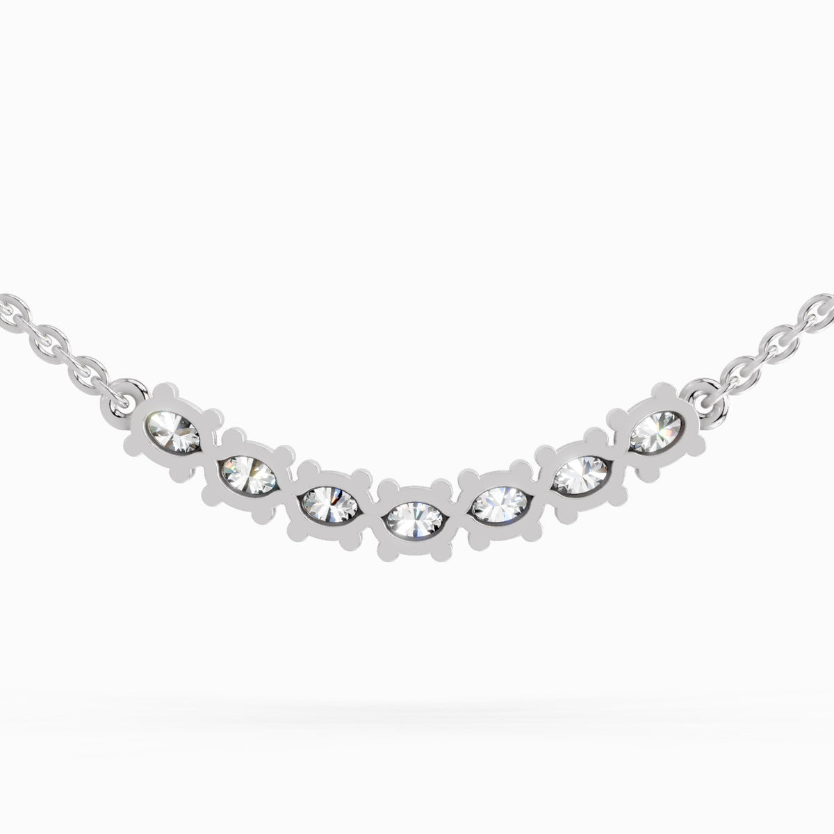 Luminous Oval Diamond Necklace