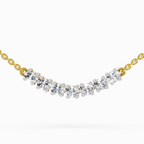 1.26 Carat Oval Bar Necklace 14K