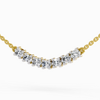 1.26 Carat Oval Bar Necklace 14K