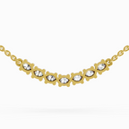 1.26 Carat Oval Bar Necklace 14K