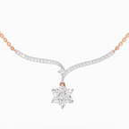 1.15 Carat Star Lit Pendant Necklace 14K - Rose Gold