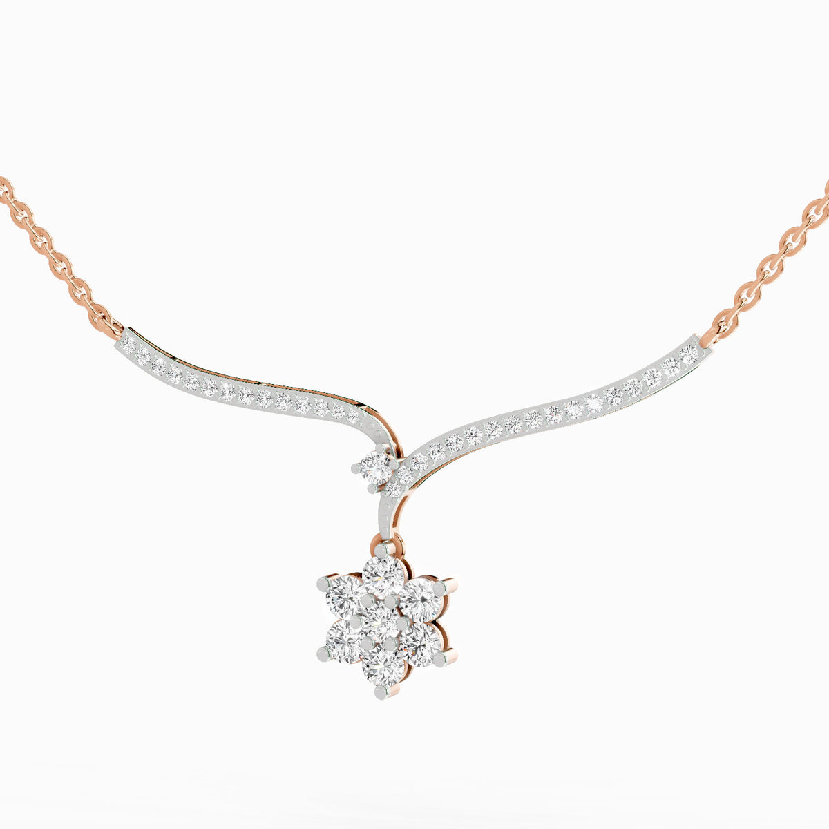 Radiant Star Diamond Necklace