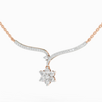 1.15 Carat Star Lit Pendant Necklace 14K - Rose Gold