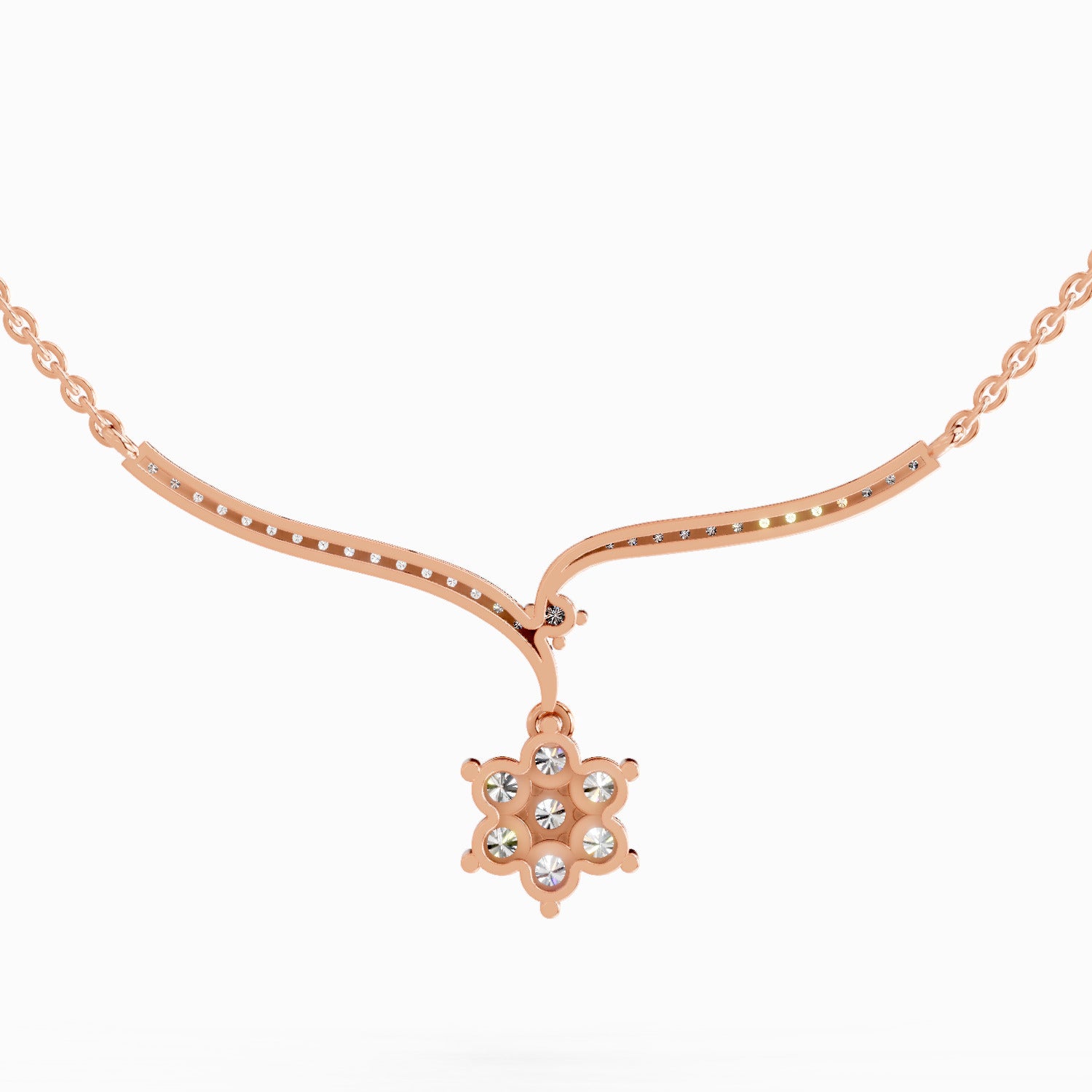Radiant Star Diamond Necklace