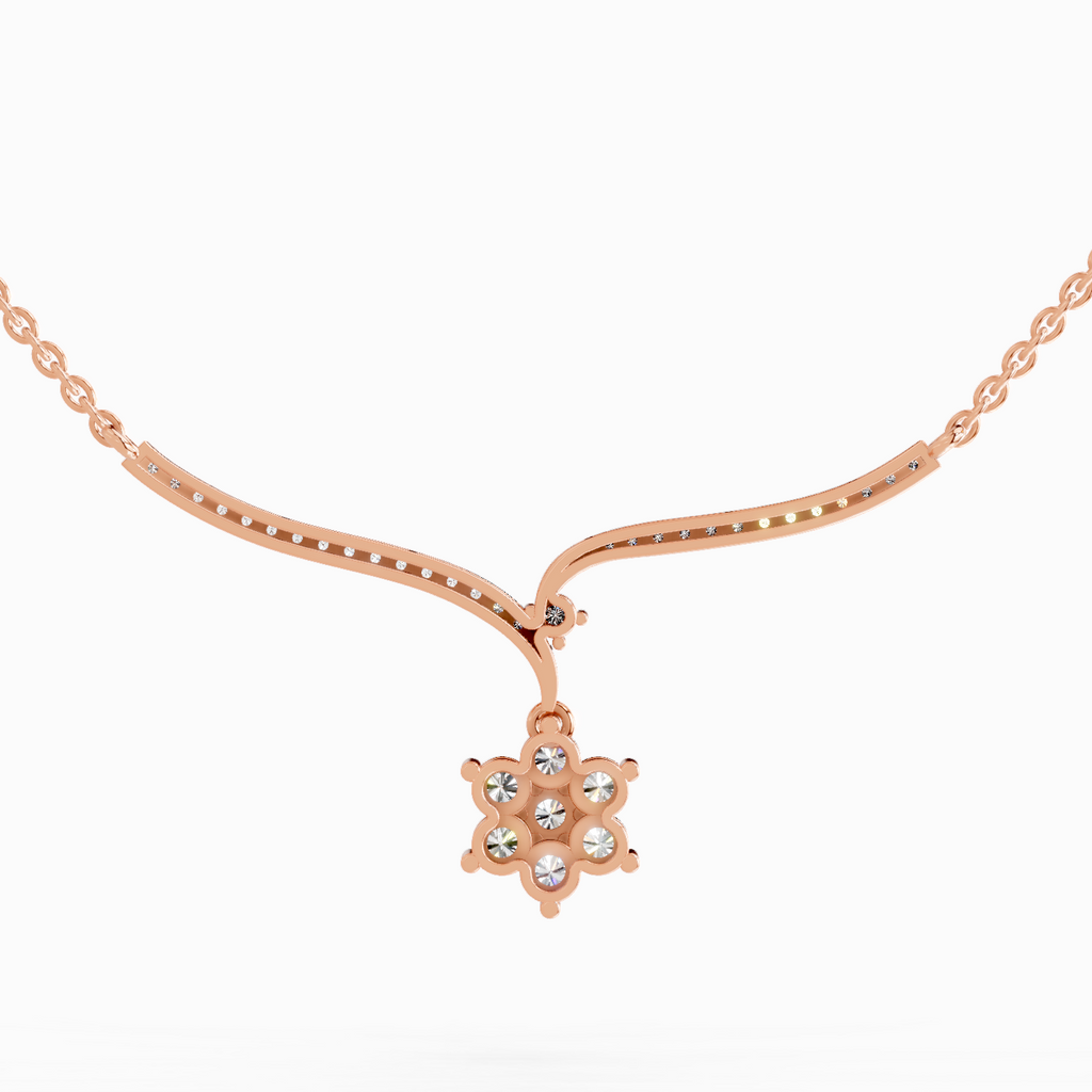 1.15 Carat Star Lit Pendant Necklace 14K - Rose Gold