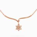 1.15 Carat Star Lit Pendant Necklace 14K - Rose Gold
