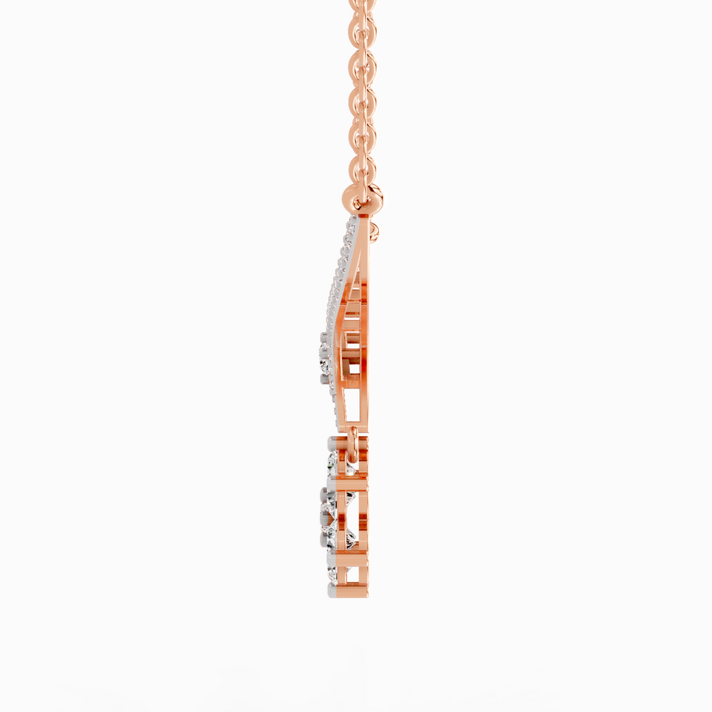 1.15 Carat Star Lit Pendant Necklace 14K - Rose Gold