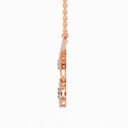 1.15 Carat Star Lit Pendant Necklace 14K - Rose Gold
