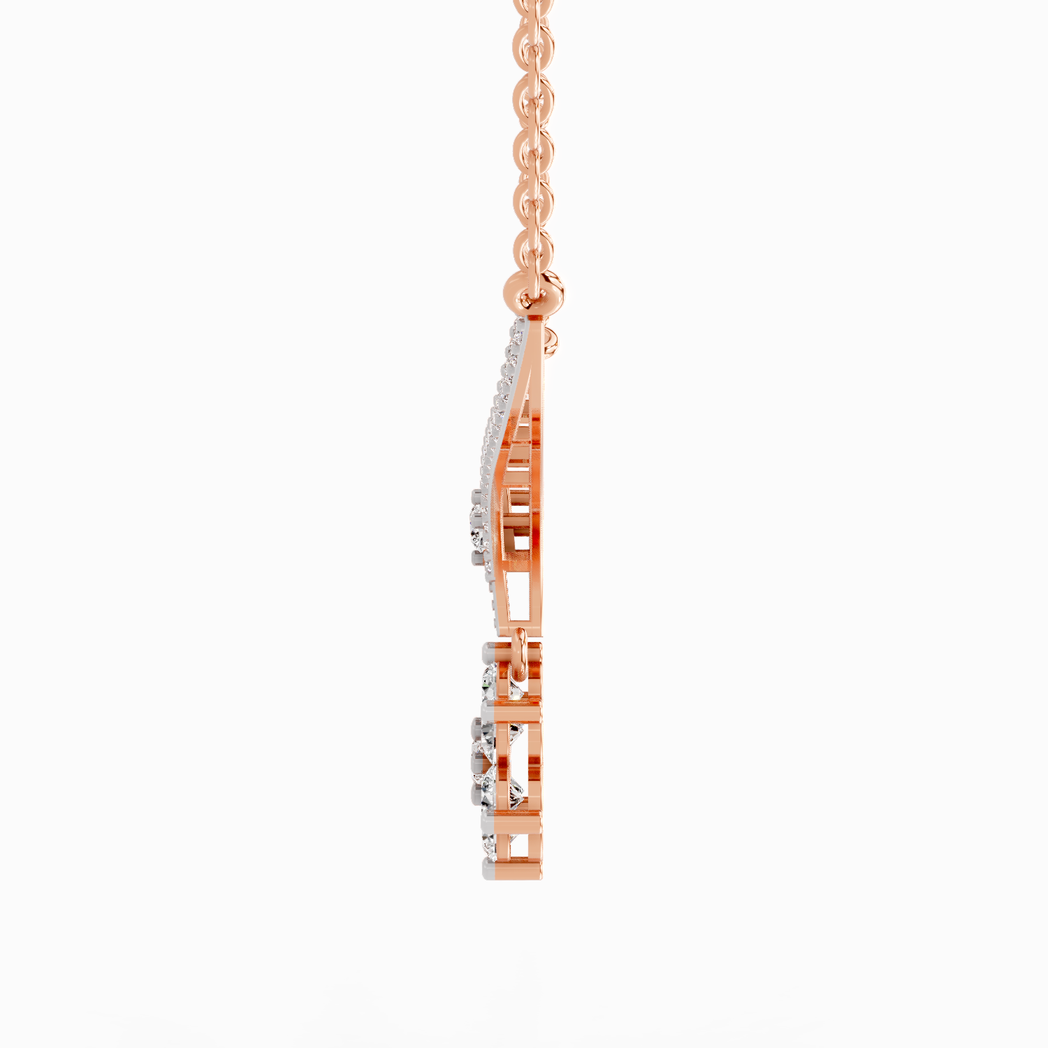 1.15 Carat Star Lit Pendant Necklace 14K - Rose Gold