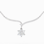 1.15 Carat Star Lit Pendant Necklace 14K - White Gold