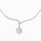 1.15 Carat Star Lit Pendant Necklace 14K - White Gold