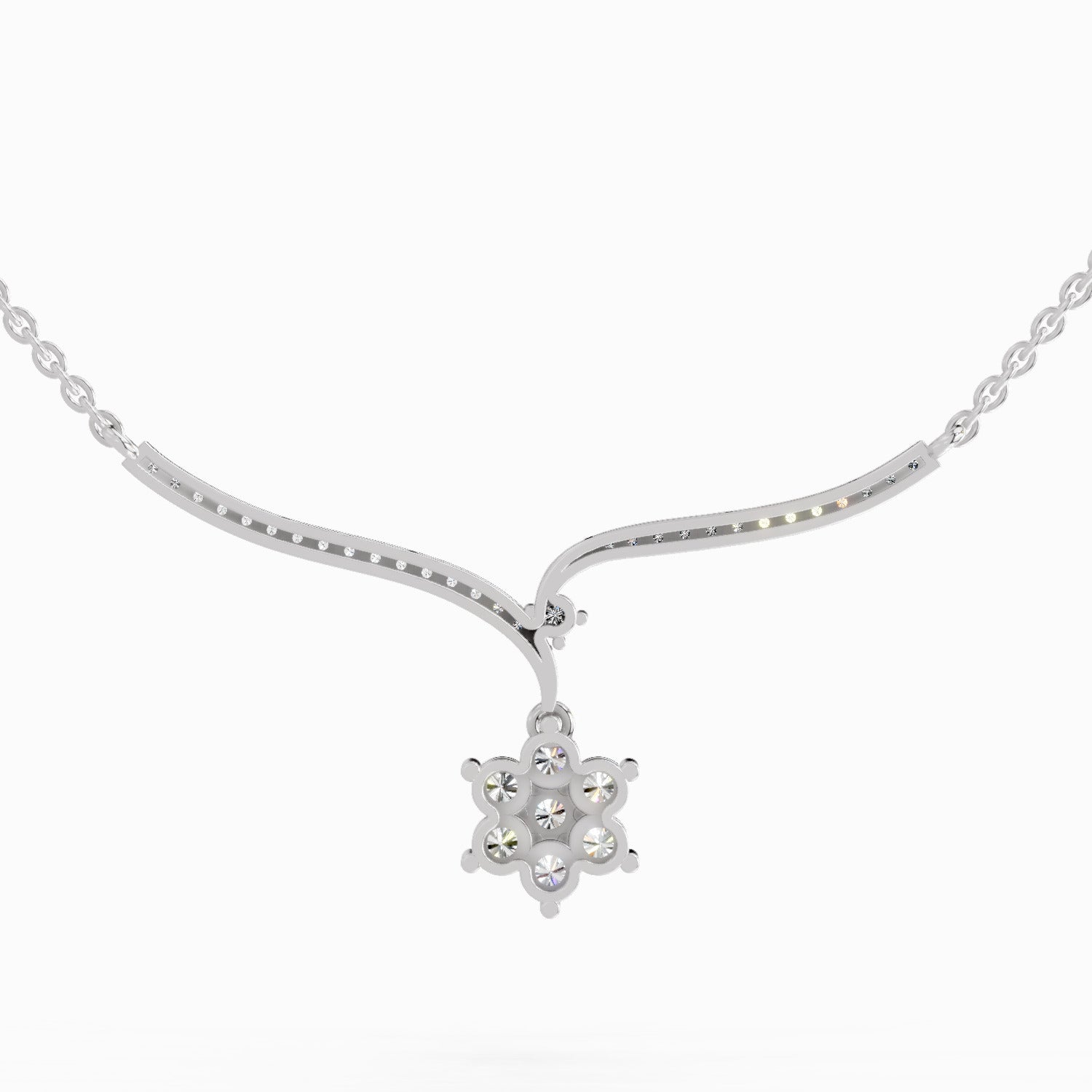 Radiant Star Diamond Necklace