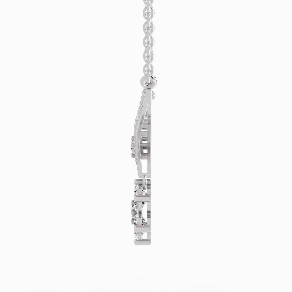 1.15 Carat Star Lit Pendant Necklace 14K - White Gold