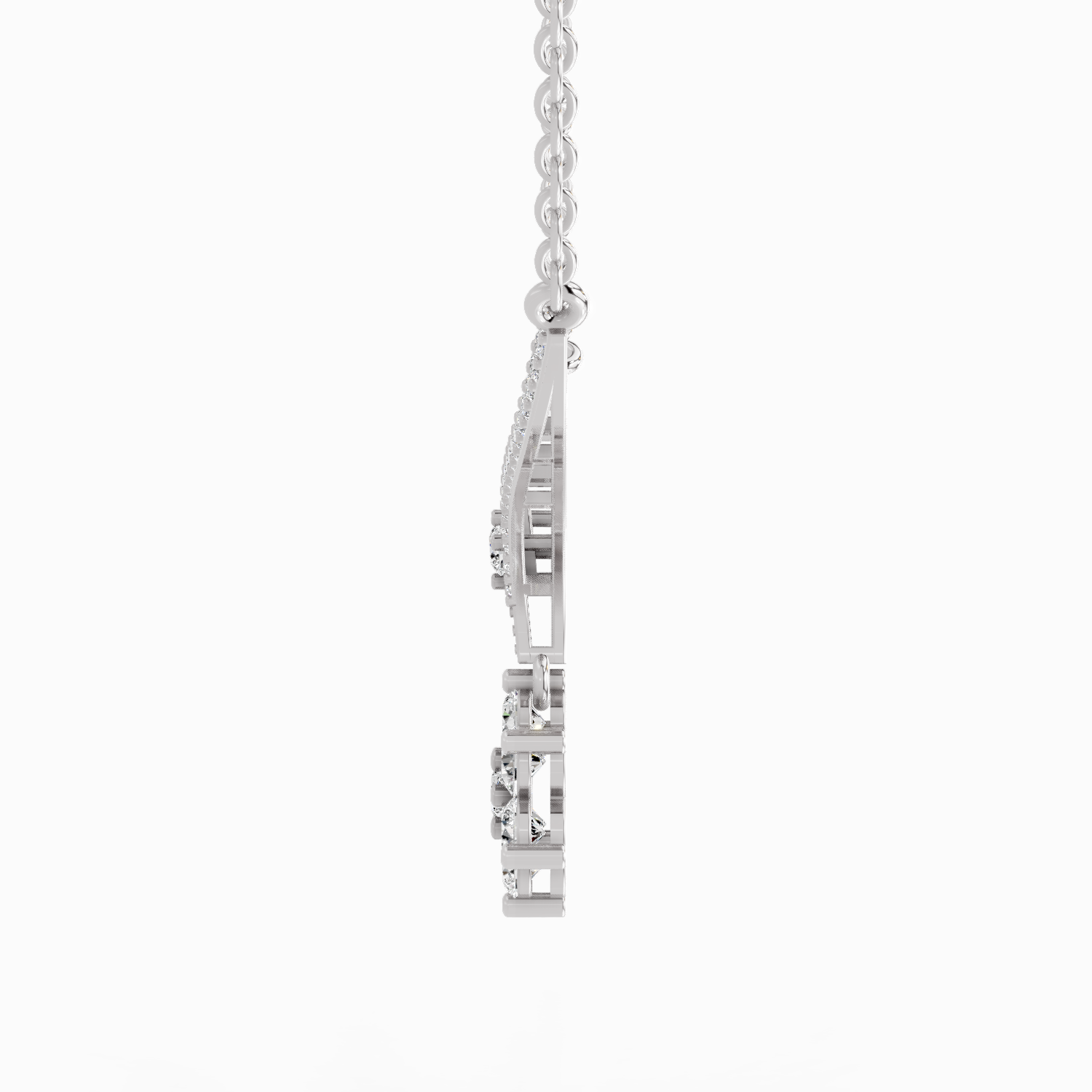 1.15 Carat Star Lit Pendant Necklace 14K - White Gold