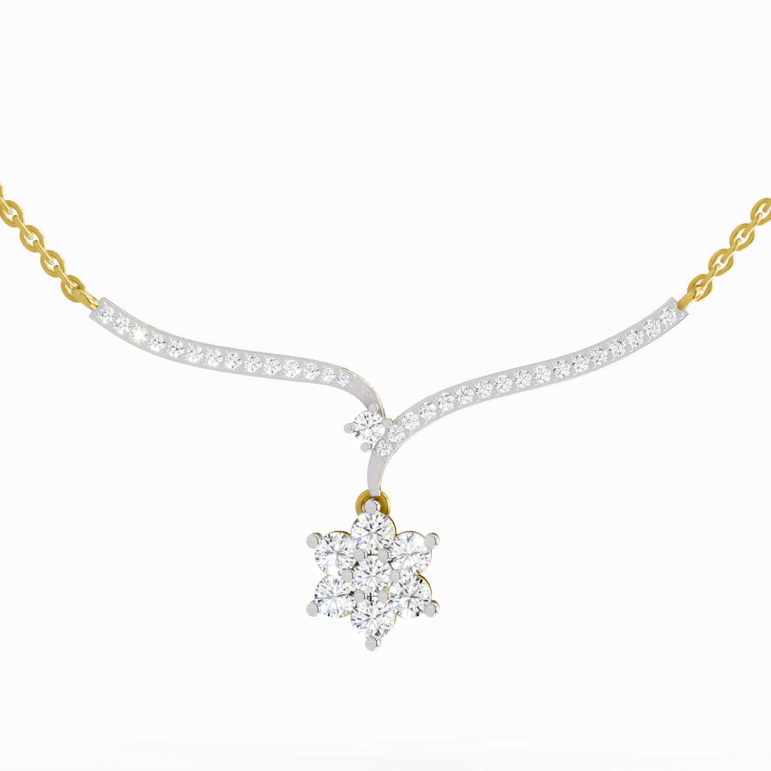 1.15 Carat Star Lit Pendant Necklace 14K