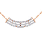 1.24 Carat Cluster Diamond Necklace 14K - Rose Gold