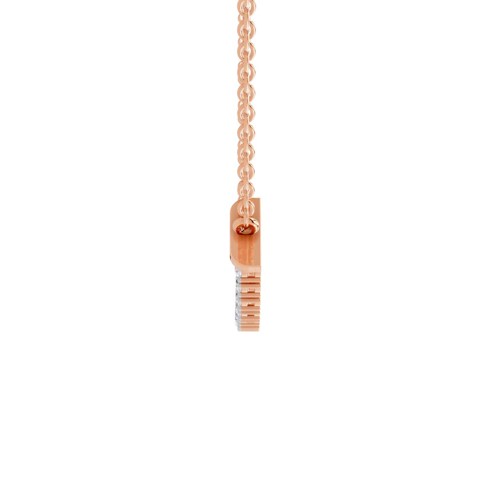 1.24 Carat Cluster Diamond Necklace 14K - Rose Gold