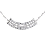 1.24 Carat Cluster Diamond Necklace 14K - White Gold