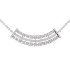 1.24 Carat Cluster Diamond Necklace 14K - White Gold