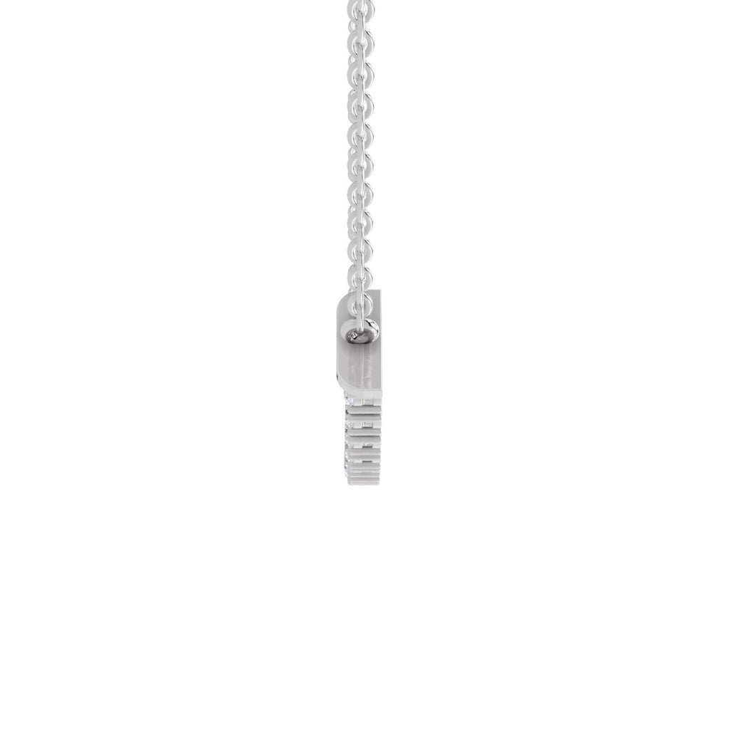 1.24 Carat Cluster Diamond Necklace 14K - White Gold