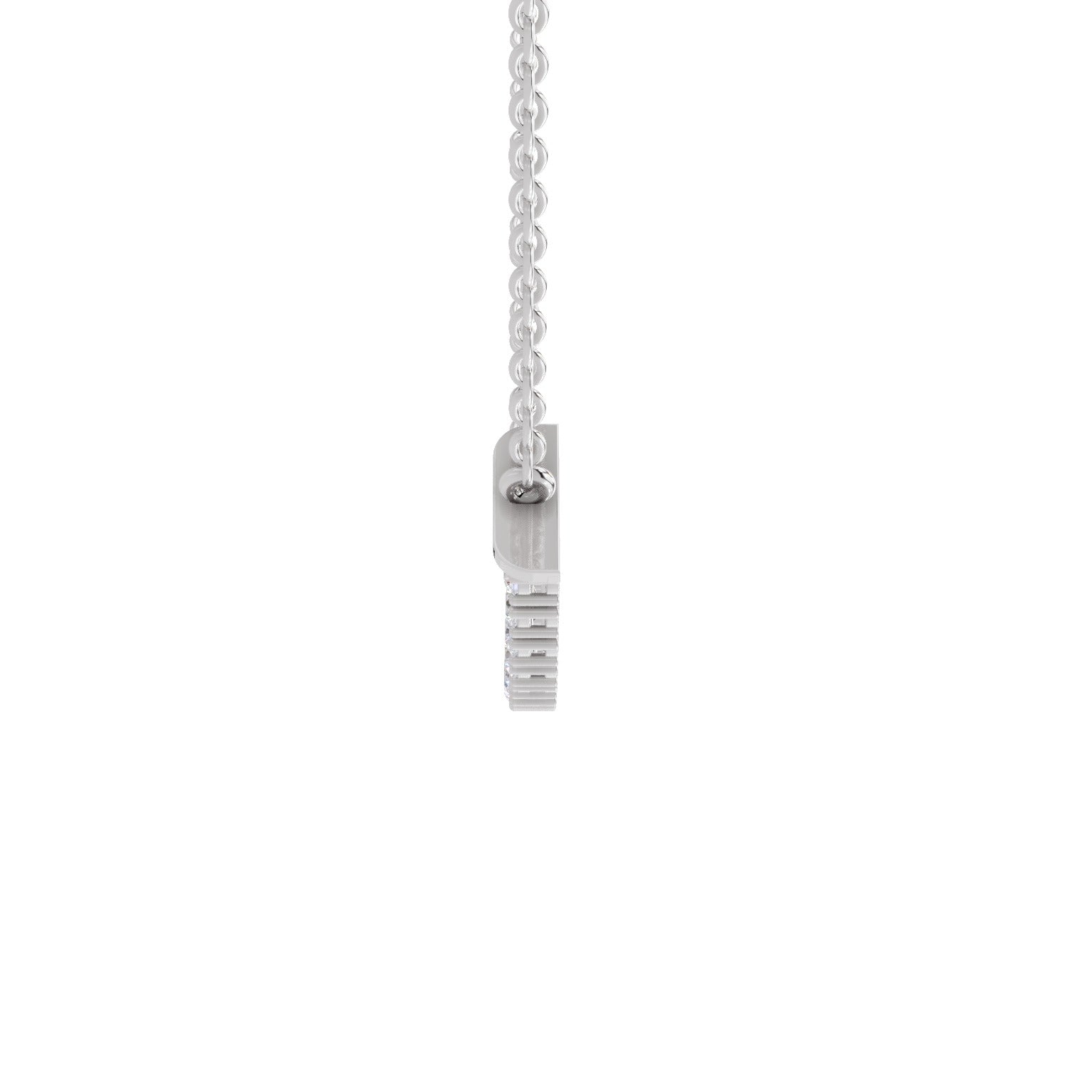 1.24 Carat Cluster Diamond Necklace 14K - White Gold