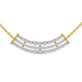 1.24 Carat Cluster Diamond Necklace 14K