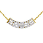 1.24 Carat Cluster Diamond Necklace 14K