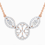 1.54 Carat Round Diamond Fashion Pendant Necklace 14K - Rose Gold