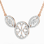 1.54 Carat Round Diamond Fashion Pendant Necklace 14K - Rose Gold