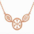 1.54 Carat Round Diamond Fashion Pendant Necklace 14K - Rose Gold