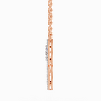 1.54 Carat Round Diamond Fashion Pendant Necklace 14K - Rose Gold